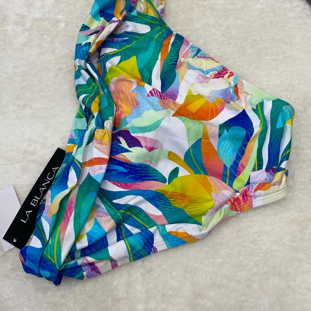 La Blanca Multicolor Tropical Swim Bikini Bottom size 14 - Picture 5 of 8